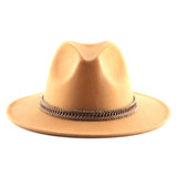 Fedora Hat British Gentleman Fedora Hat Men's and Women's Woolen Felt Top Hat