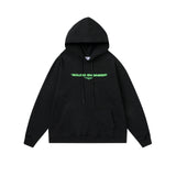 Autumn And Winter Fluorescent Green Luminous Machinery Drawing Elements Hooded Sweater For Men And Women