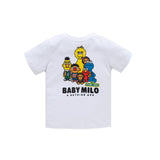 A Ape Print for Kids T Shirt Boys and Girls Environmentally Friendly Printed Cotton Short Sleeve T-shirt