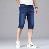 Mens Jean Shorts Jeans Men Summer Denim Shorts Men's Slim Straight Cropped Pants Men's Casual Men's Pants