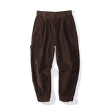 Mens Fall Fall Vintage Casual Loose Wide Leg Pants High Street Straight-Leg Ankle-Banded Pants