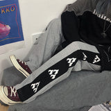 Harajuku Clothing Men Classic Retro Pants Straight Leg Pant Vintage Printed Loose Boys Pants Straight Casual Trousers