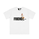 Friends Vlone Rhinestone Shirt Printed Half Sleeve