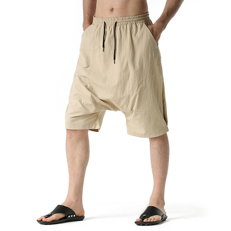 Men Shorts Summer New Harem Pants Men Vintage Baggy Pants Home Pants