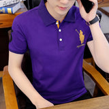 USPA Shirts Polo Shirt Men's Short-Sleeved Lapel Summer Embroidered Cotton T-shirt