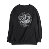 Men plus Size Sweatshirt Loose-Fitting Casual Pullover Cotton Sweat-Absorbent Breathable Thickening Bottoming Single-Wear Sweater