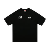 Men T Shirt Summer Casual Tops Men's Summer Retro Fashion Brand Street Cute Panda Puff Print Short Sleeve T-shirt