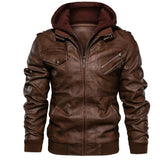 Tactics Style Men Outdoor Windproof Coat Men Casual Jacket Autumn and Winter Men's Knitted PU Leather Jacket plus Size Motorcycle