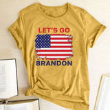 Let's Go Brandon T Shirt Women's Top Printed Short Sleeve T-shirt Women