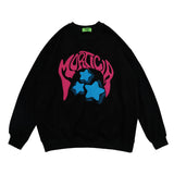 Mens Fall Outfits Love Puff Print Harajuku Style Hip Hop Crew Neck Pullover Sweatshirt Men and Women Couple
