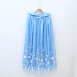 Elsa Dress Girls' Autumn and Winter Warm Cloak