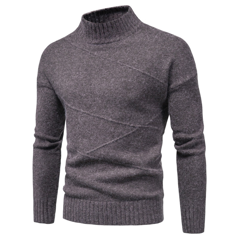 Men's Autumn Trade Men's Knitwear Men's Mock Neck Sweater Bottoming Shirt Men Winter Outfit