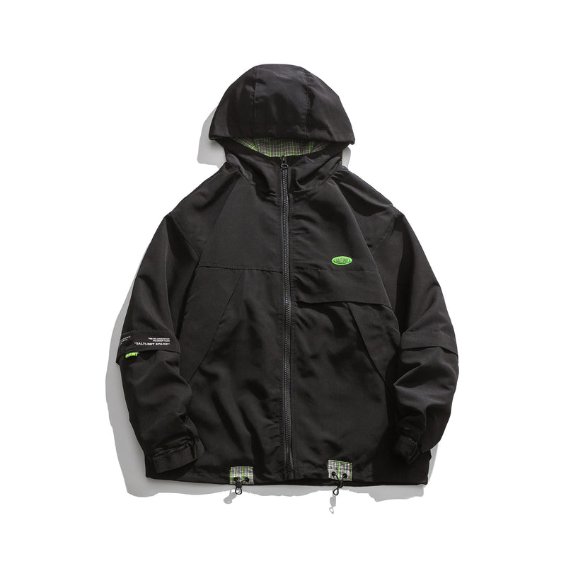 Men's Spring Workwear Jacket Men's Fashion Brand Large Size Sports Retro Hooded Jacket Casual Top Men Jacket