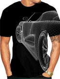 3D T Shirt Top Lapel 3D Road Car