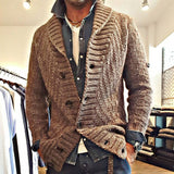 mens chunky knit Men Sweats Men's Autumn and Winter Cardigan Sweater