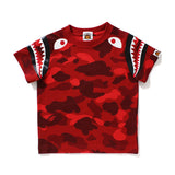 A Ape Print for Kids T Shirt Fashion Brand Camouflage Print Short Sleeve Shark Cotton