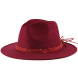 Fedora Hat British Autumn and Winter Top Hat Woolen Wool-like Felt Hat