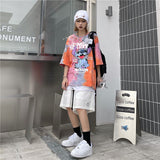 Harajuku Clothing Men's Tshirt Classic Retro Shirts Summer Cartoon Printed T-shirt Men's and Women's Loose Top