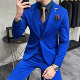 Men Suit One Button Suit Three-Piece Set