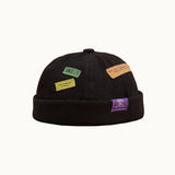 Mens Beanies Hat Female Retro Street Brimless Hip Hop Brush Cut Skullcap Men