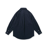 Men Shacket Long Sleeve Autumn Shirt Autumn Solid Color Pleated Washed Patch Pocket Casual Long Sleeve Shirt Men