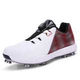 Mens Golf Shoes Breathable Sports Activity Brush Shoe Automatic Knob