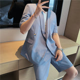 Men Suit Two-Piece Set Draping Anti-Wrinkle