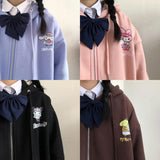 Kuromi Zip up Hoodie Loose Zip Hooded Pocket Coat Top