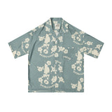 Men Shacket Long Sleeve Autumn Shirt Summer Casual Shirt Short Sleeve Lapel Loose Retro Printed T-shirt