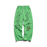 Cartoon Printed Sweatpants Men's Large Size Retro Sports Trousers Casual Pants Men's Men's Pants