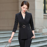 Women Pants Suit Uniform Designs Formal Style Office Lady Bussiness Attire White Business Suit Coat Spring And Autumn Slim Fit Suit