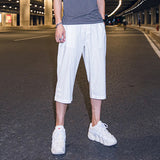 Men's Capris Pants below the Knee Shorts Men's Summer Loose Casual