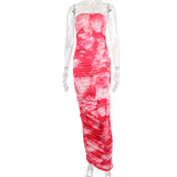 Kendall Jenner Wedding Guest Dress Long Wrapped Chest Printed Sheath