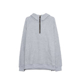 Fog Essentials Hoodie Autumn Fog Simple Solid Color Half Zipper Hooded Sweater