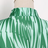Green Fairycore Dress Wizard of Oz Summer Pure Color Fresh Single-Breasted Personality Waist-Controlled Lace-up Short Stitching Dress