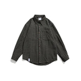 Men Shacket Long Sleeve Autumn Shirt Fall Vintage Long Sleeve Shirt Loose All-Matching Top Plaid Casual Shirt