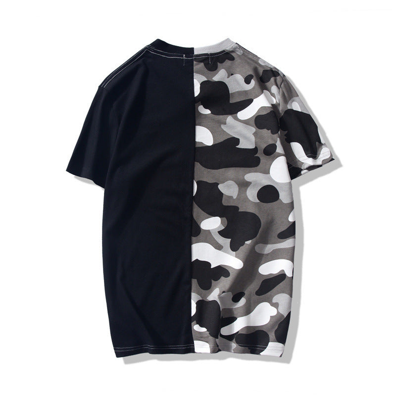 A Bath Ape T Shirt Summer Camouflage Camouflage Men's and Women's Summer Short-Sleeved T-shirt