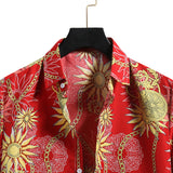 Men Shirt Fashion Slim Fit Shirt Short Sleeve Shirt Large Size Casual Beach Style Shirts Spring/Summer New Men's Short Sleeve Flower Shirt