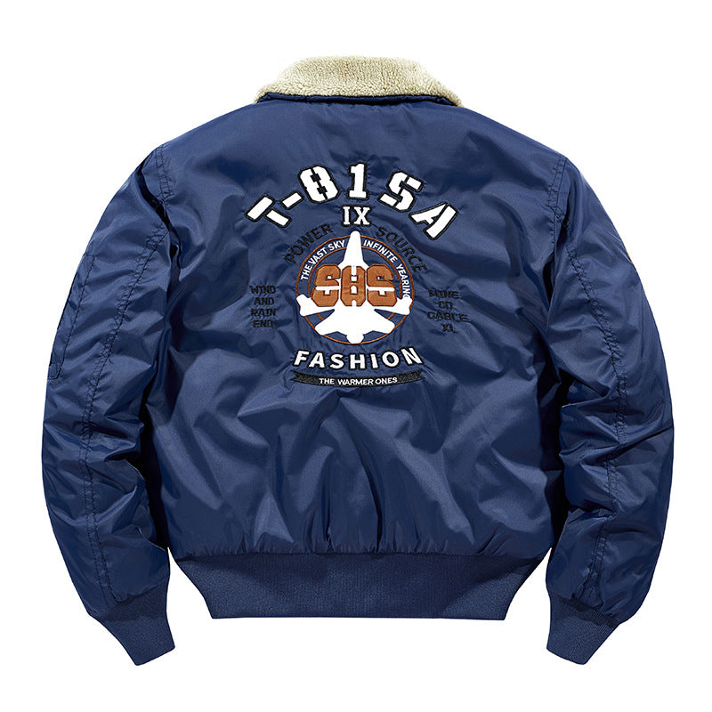 Kanye Bomber Jacket Flight Suit Embroidered Cotton Lapel