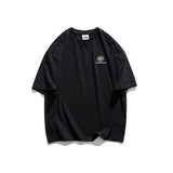 Men T Shirt Summer Casual Tops Men's Summer Large Printed Embroidered Fashion Brand Short Sleeve Men's and Women's Neutral Daisy Short T