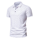 Men Shirt Fashion Slim Fit Shirt Short Sleeve Shirt Large Size Casual Top Summer Men's Fashion Print Short Sleeve Casual Polo Collar T-shirt Polo Shirt Men