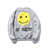 Justin Bieber Drew House Sweatshirts Hoodie Kanye Big Talker Men and Women Smiley Flame Graffiti Letter Printed Crew Neck Sweatshirt Long Sleeve Coat