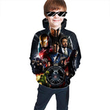 Captain America Hoodie Children's Clothing Avengers 3D Sweater Older Boys Baseball Uniform