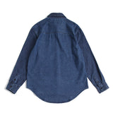 Men Shacket Long Sleeve Autumn Shirt Autumn Shirt Solid Color Mixed Color Stripe Sleeve Loose Casual Denim Shirt