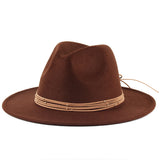 Fedora Hat British Autumn and Winter Top Hat Woolen Wool-like Felt Hat