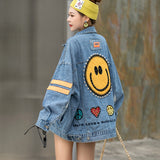 Studded Denim Jacket Autumn New Loose Water Denim Jacket for Women