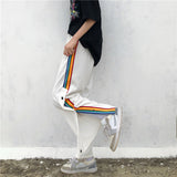 Harajuku Clothing Men Classic Retro Pants Straight Leg Pan Summer Casual Pants Wide Leg Trousers