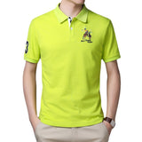 USPA Shirts Men's Cotton Short Sleeve T-shirt Polo Shirt Business Loose Lapel T-shirt