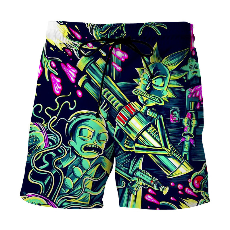 Rick and Morty Shorts Casual 3D Color Printing