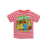 A Ape Print for Kids T Shirt Cartoon Striped Fashion Brand Short Sleeve T-shirt